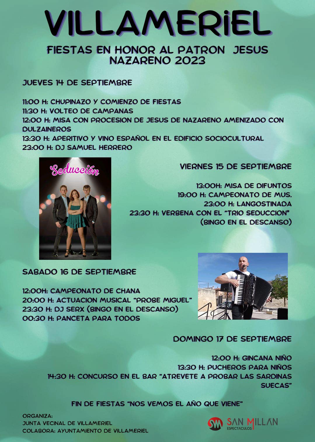 Fiestas patronales en honor a Jesús Nazareno 2023 Villameriel